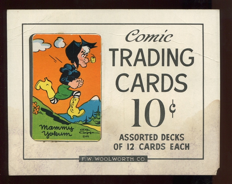 1949 F.W. Woolworth Comic Trading Cards Header Card