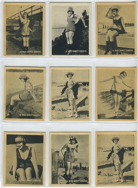 C142-3 Tobacco Products Corp (Canada) Strollers Large Format Lot of (65) Cards - Mack Sennett Stars