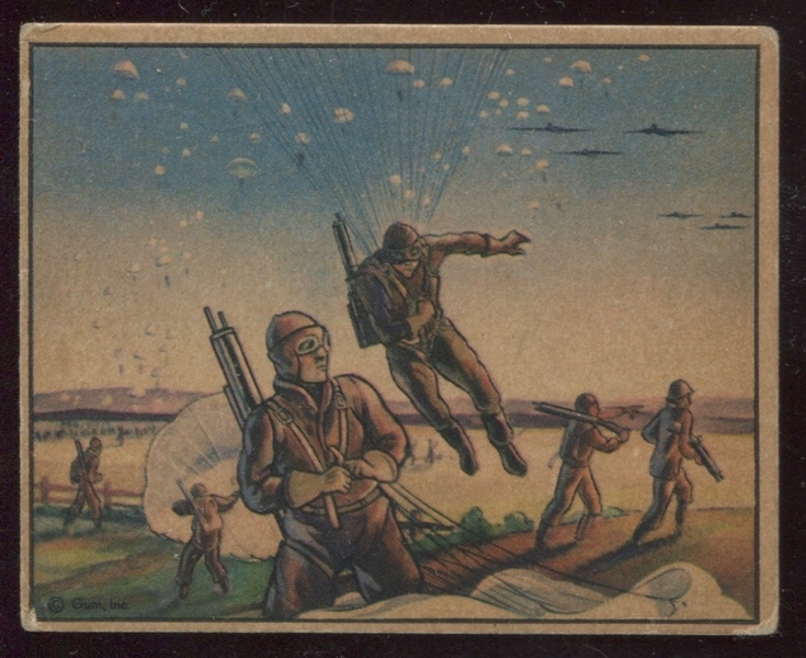 R173 Gum Inc World in Arms Gum Sample Card - Miscellaneous #3 - Landing Rusian Air Infantry