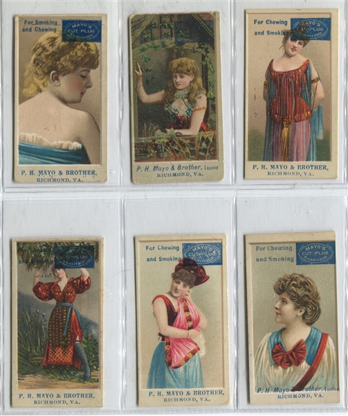 N488A Mayo Cut Plug Tobacco Actresses Lot of (6) Different Cards