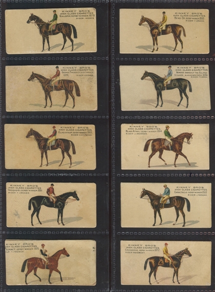 N230 Kinney Tobacco English Racing Horses Complete Set of (25)