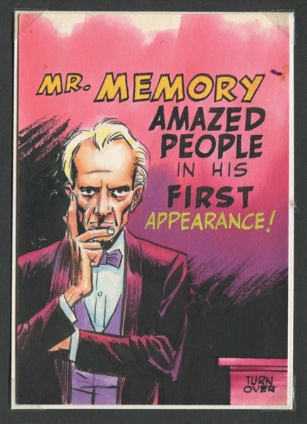 R708-7 Topps Crazy Cards Original Artwork for Card #15 Mr. Memory...