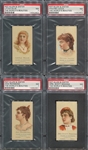N27 Allen & Ginter Worlds Beauties (2nd Series) Lot of (4) PSA7 NM Cards