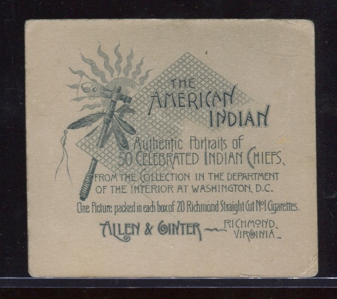 N36 Allen & Ginter American Indians - Crow's Breast