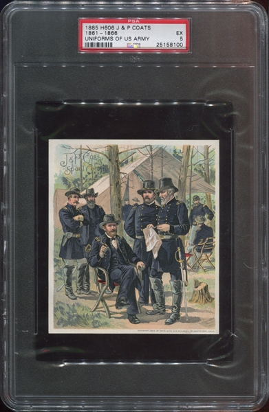 H606 J & P Coats Uniforms of the U.S. Army PSA-Graded Lot of (4) Cards