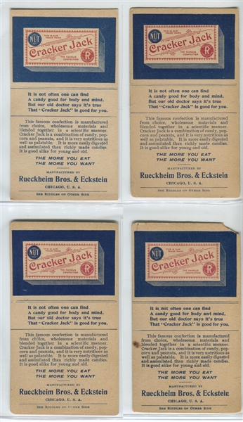 E148 Cracker Jack Riddles Lot of (13) Cards