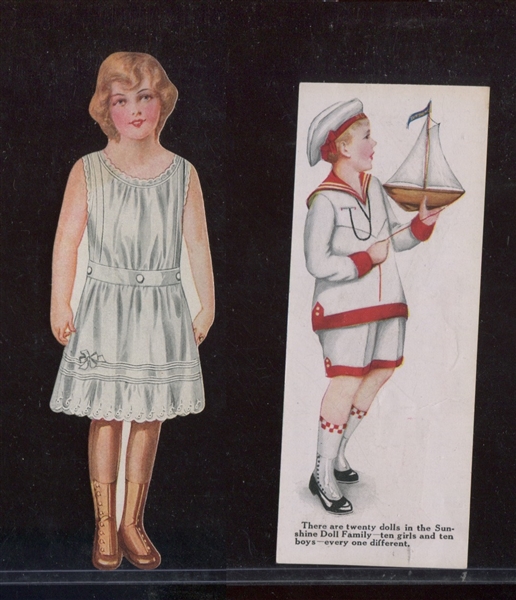 D95 Loose-Wiles Baking Paper Doll Trade Card Pair