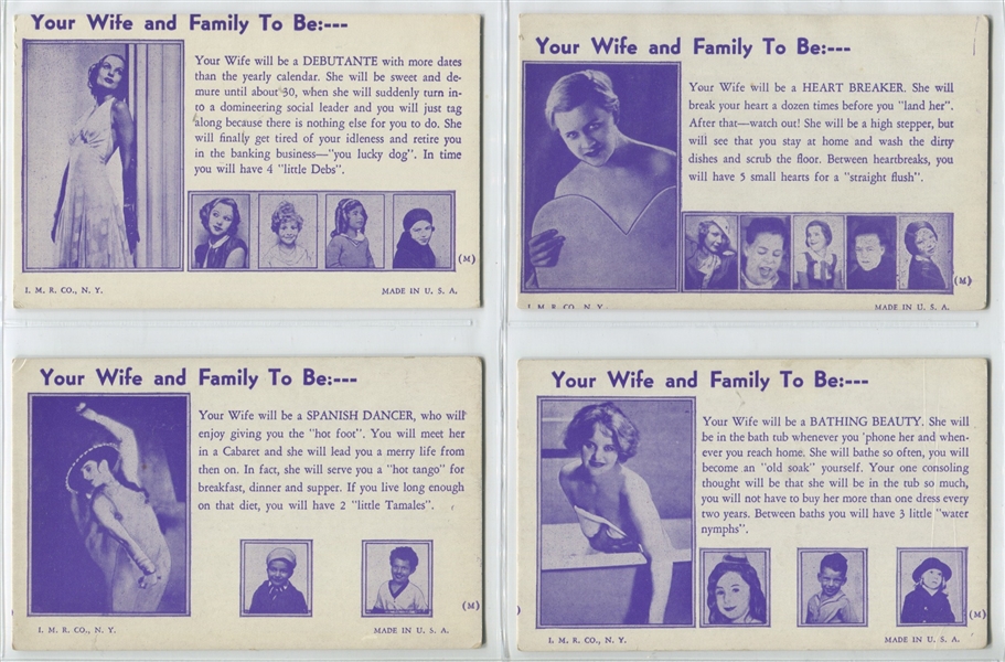 Interesting Your Wife and Family to Be Mutoscope Complete Set of (16) Cards