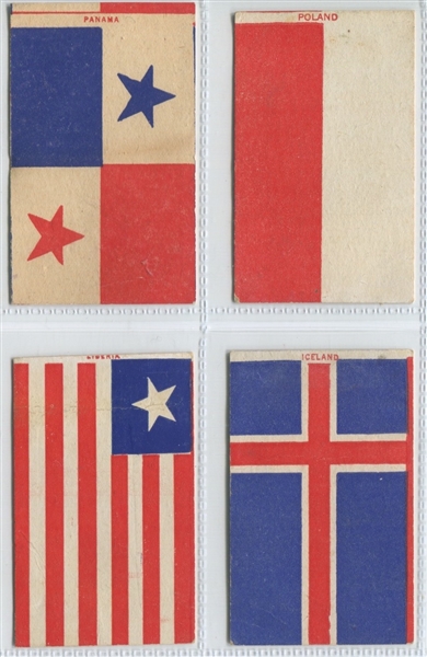D-UNC Bell Bread Company Flags Lot of (5) Cards with Tough Silver Back Type