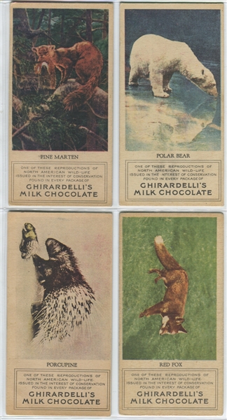 E161 Ghirardelli Chocolates North American Wildlife Near Set (29/35) Cards