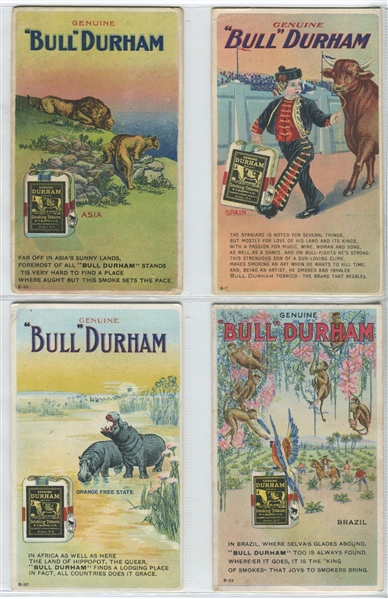 Fantastic Bull Durham Nations Postcards Lot of (8) Cards