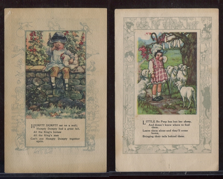 D61 Schulze's and Butter-Krust Nursery Rhymes Lot of (3) Cards
