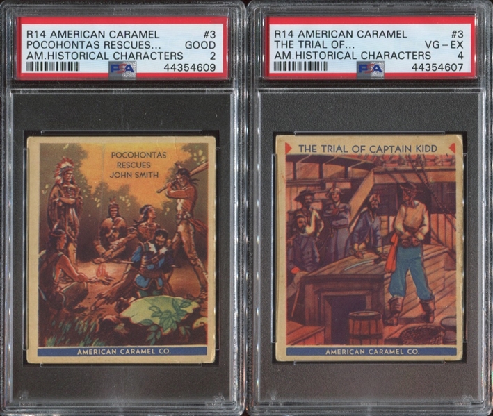 R14 American Caramel Historical Figures Lot of (2) PSA-Graded Cards