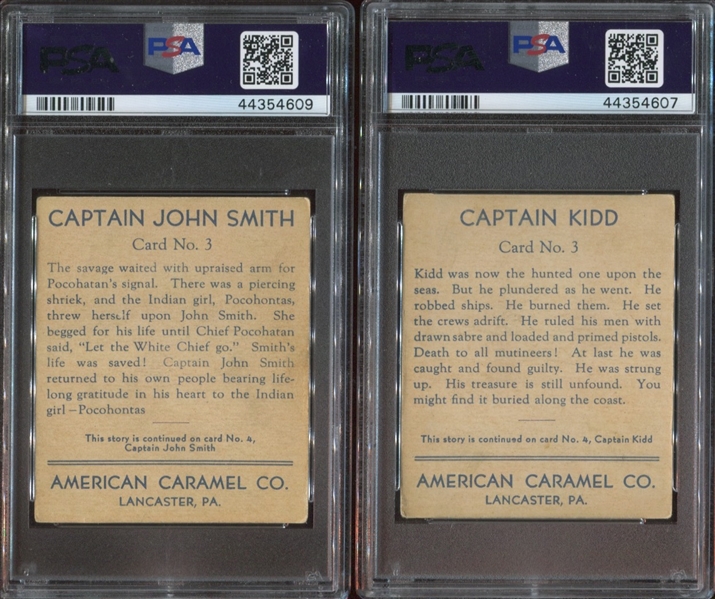 R14 American Caramel Historical Figures Lot of (2) PSA-Graded Cards