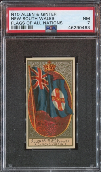 N10 Allen & Ginter Flags of All Nations New South Wales PSA7 NM