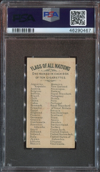 N9 Allen & Ginter Flags of All Nations Papal Standard PSA7 NM