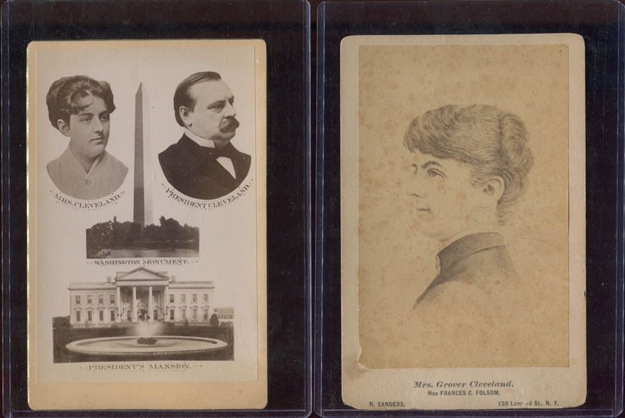 Frances Cleveland - Actress and First Lady Cabinet Card lot of (8) with President Grover Cleveland