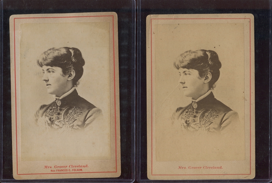 Frances Cleveland - Actress and First Lady Cabinet Card lot of (8) with President Grover Cleveland
