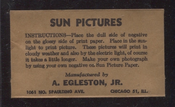 W626 Egleston Sun Pictures Sonja Henie from 1930's