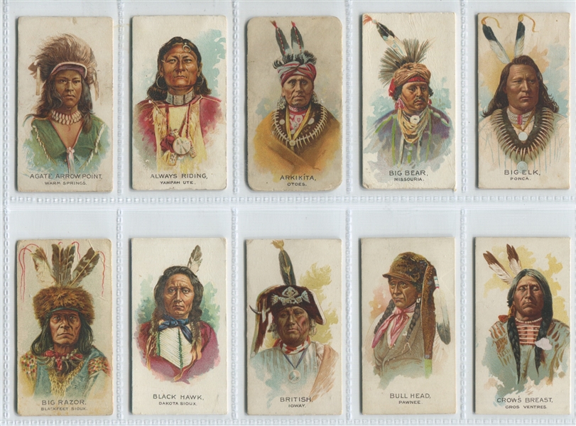 N2 Allen & Ginter Celebrated Indian Chiefs Lot of (26) Cards with Chief Gall Error card SGC-Graded