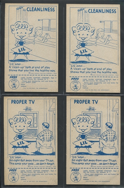 1950's Exhibits Missles Cards LIL (Long Island Lighting) Ad Backs Lot of (12) Different