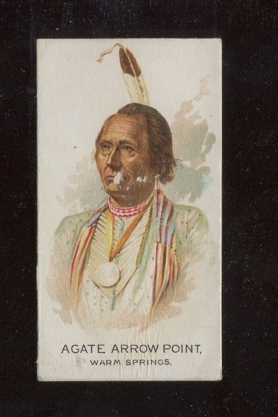 N2 Allen & Ginter Celebrated American Indians Agate Arrow Point ERROR Card Good