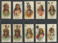 N2 Allen & Ginter Celebrated Indian Chiefs Lot of (45) Lower Grade Cards