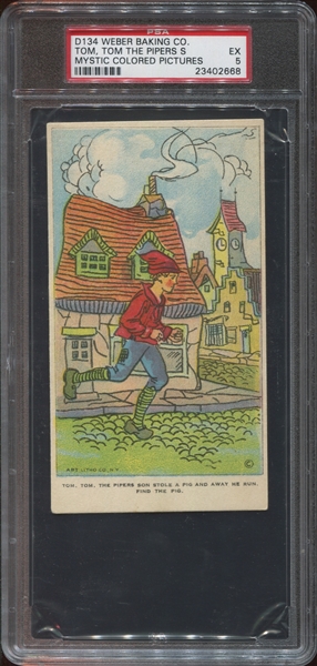 D134 Weber Bread Mystic Colored Pictures Pair of PSA-Graded Cards