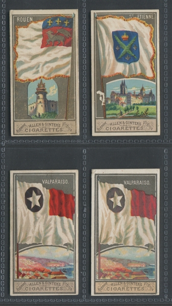 N6 Allen & Ginter City lags Lot of (14) Plus (2) Flags of All Nations