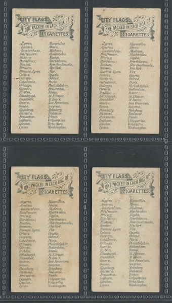 N6 Allen & Ginter City lags Lot of (14) Plus (2) Flags of All Nations