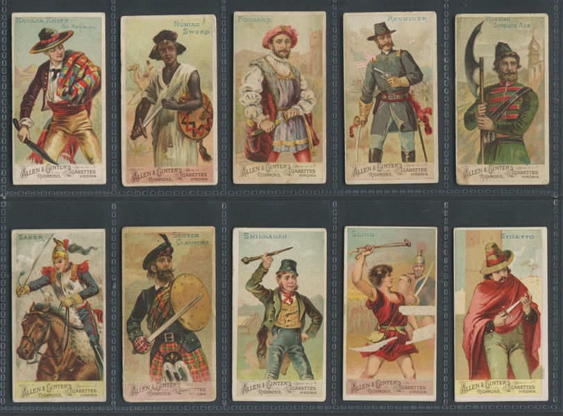 N3 Allen & Ginter Arms of All Nations Near Complete Set (34/50) Cards