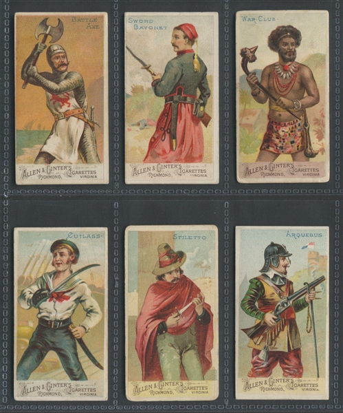 N3 Allen & Ginter Arms of All Nations Lot of (6) Cards