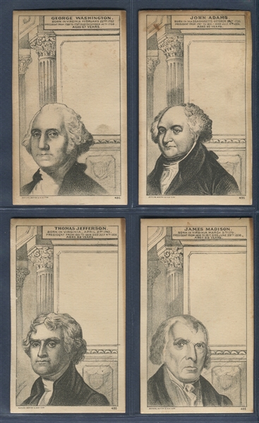 H602 Stock Presidential Trade Cards Believed Complete Set of (21) Cards