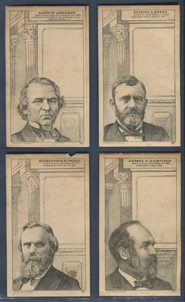 H602 Stock Presidential Trade Cards Believed Complete Set of (21) Cards