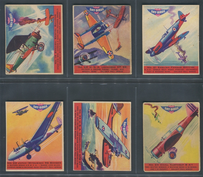 R137 Goudey Sky Birds Complete Set of (24) Cards