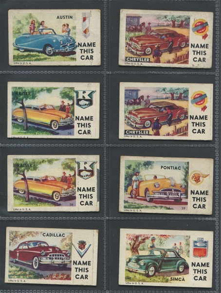 1950 Topps License Plates Near Complete Set (75/100) Cards