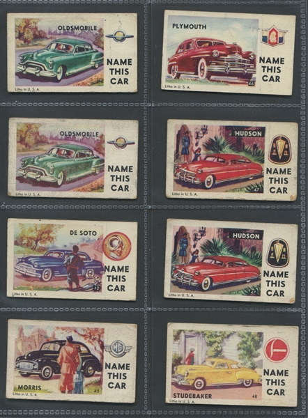 1950 Topps License Plates Near Complete Set (75/100) Cards