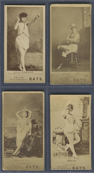 N657 Kalamazoo Bats Incredible Lot of (85) Different Actress Cards - The Largest Assemblage Ever Offered at Auction