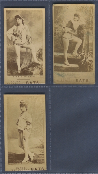 N657 Kalamazoo Bats Incredible Lot of (85) Different Actress Cards - The Largest Assemblage Ever Offered at Auction