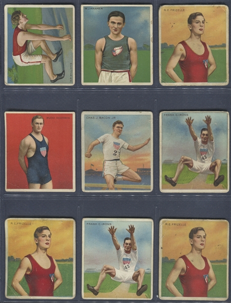 T218 Hassan/Mecca Cigarettes Athletes Lot of (25) Cards