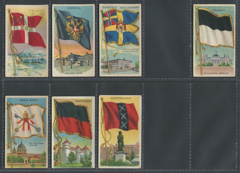 T59 Flags Mixed Back Lot of (148) Cards with (6) Hustler and (46) Jack Rose