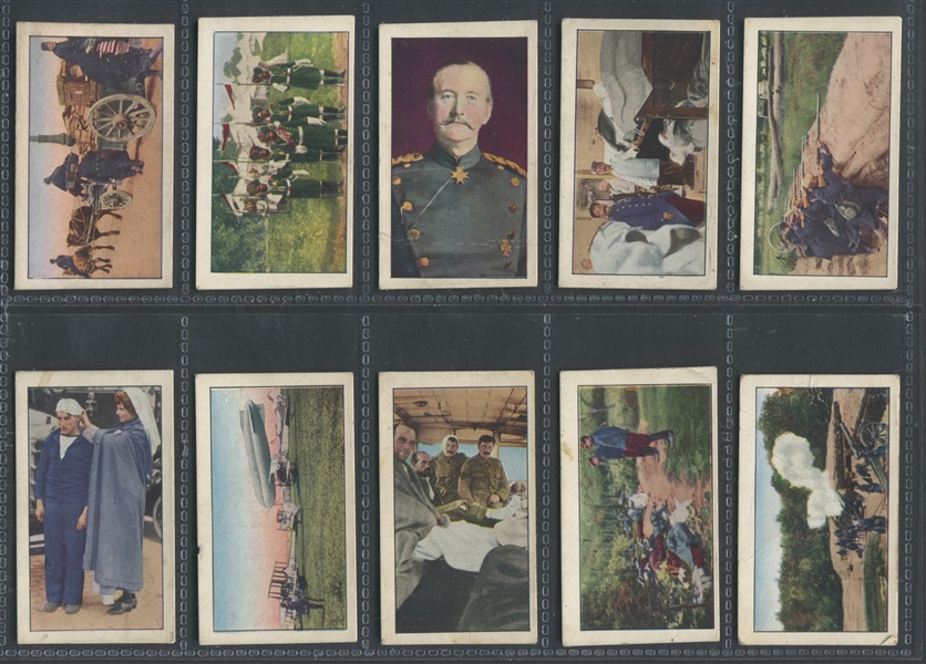 T121 Sweet Caporal World War I Scenes Lot of (33) Cards