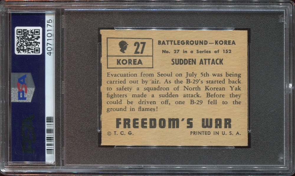 1950 Topps Freedom's War Lot of (2) PSA6 EX-MT with #97 Tank