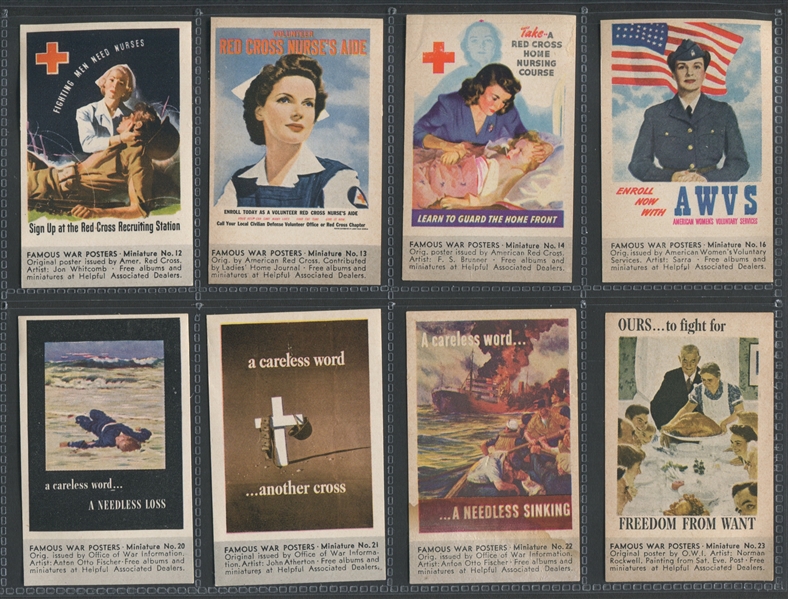 U037 Associated Oil Company Famous War Posters Lot of (38) Cards