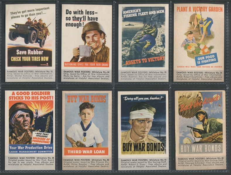 U037 Associated Oil Company Famous War Posters Lot of (38) Cards
