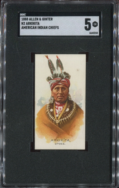 N2 Allen & Ginter American Indian Chiefs - Arkikita SGC5 EX