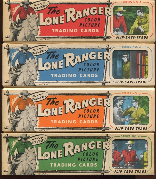 W536 Ed-U-Card Lone Ranger Complete Set of 120 on Panels of (3) In Original Boxes