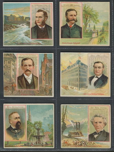 N35 Allen & Ginter American Editors Near Complete Set (41/50) Cards