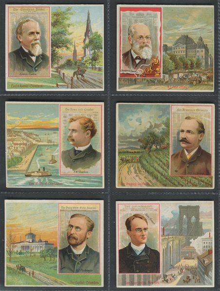 N35 Allen & Ginter American Editors Near Complete Set (41/50) Cards