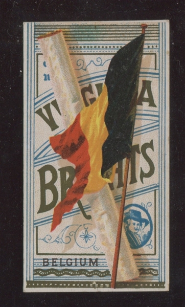 N9 Allen & Ginter Flags of All Nations TOUGH Belgium Fancy Variation
